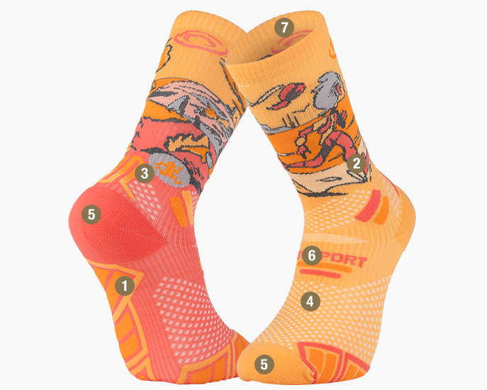 Chaussettes Trail Ultra High Collector DBDB Belle île